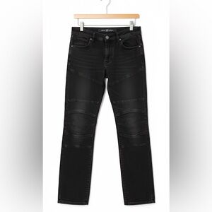 XRAY Black Men's Straight Jeans with Reinforced Knees